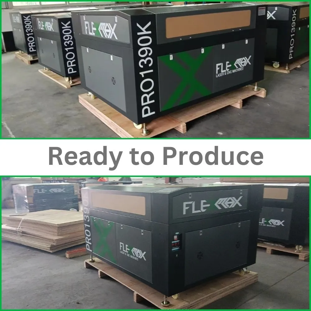 24 x 16, 36 x 24, 51 x 36 inches Up/Down worktable CO2 Cutting & Engraving machine FlexMax Laser PRO-K Series