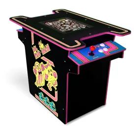 Arcade1UP Ms.PAC-MAN Head-to-Head 12 in 1 Arcade Table, Black Series (Used)