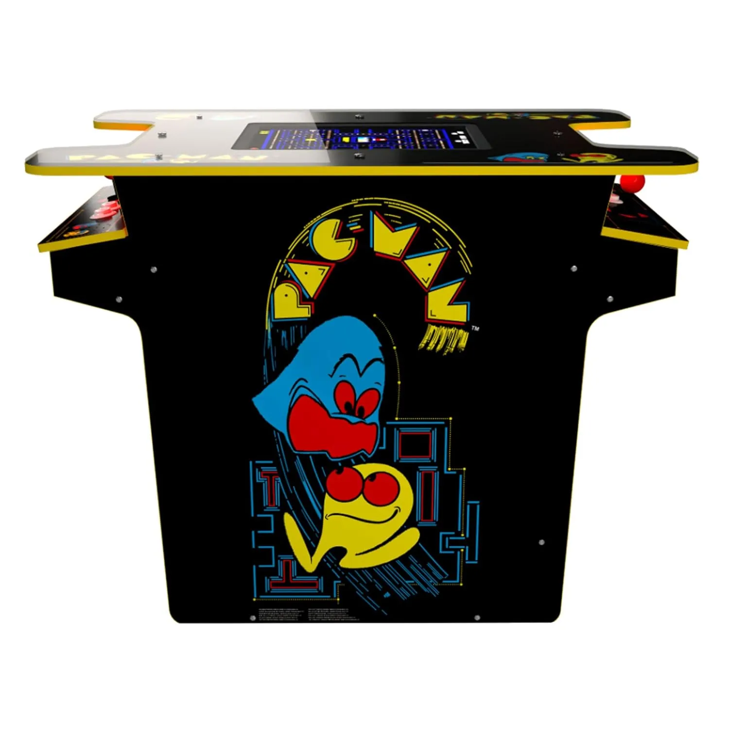 Arcade1Up PAC-MAN Head-to-Head Arcade Table with 12 Games, Multiplayer Control Panel, & 17-Inch Color LCD Screen, Black Series Edition