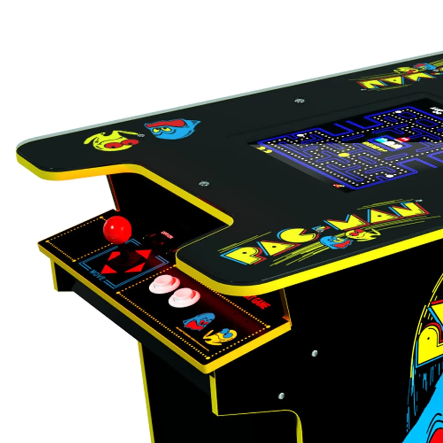 Arcade1Up PAC-MAN Head-to-Head Arcade Table with 12 Games, Multiplayer Control Panel, & 17-Inch Color LCD Screen, Black Series Edition