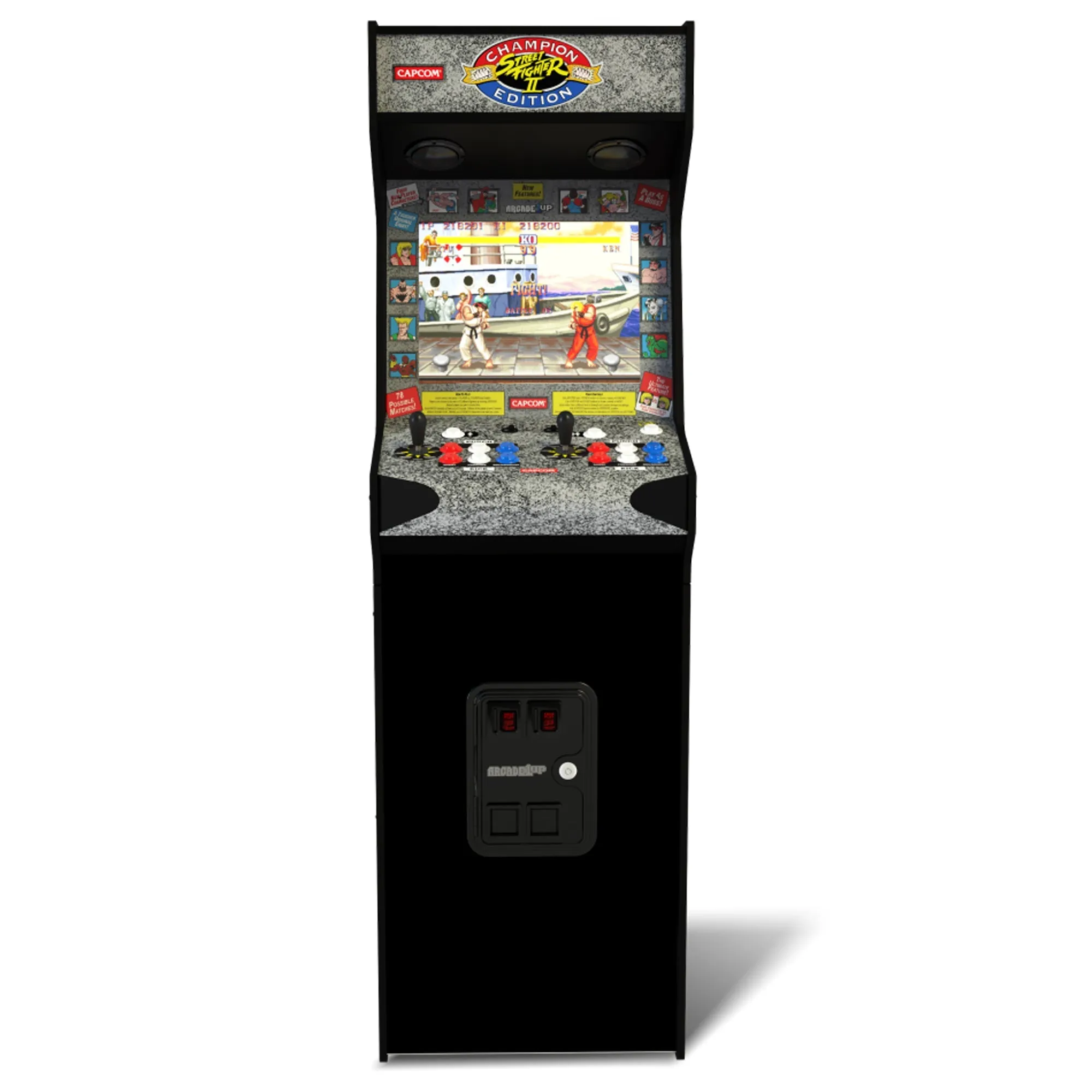 Deluxe Arcade1Up Street Fighter II Champion Edition 5ft Stand-Up Arcade Cabinet Machine