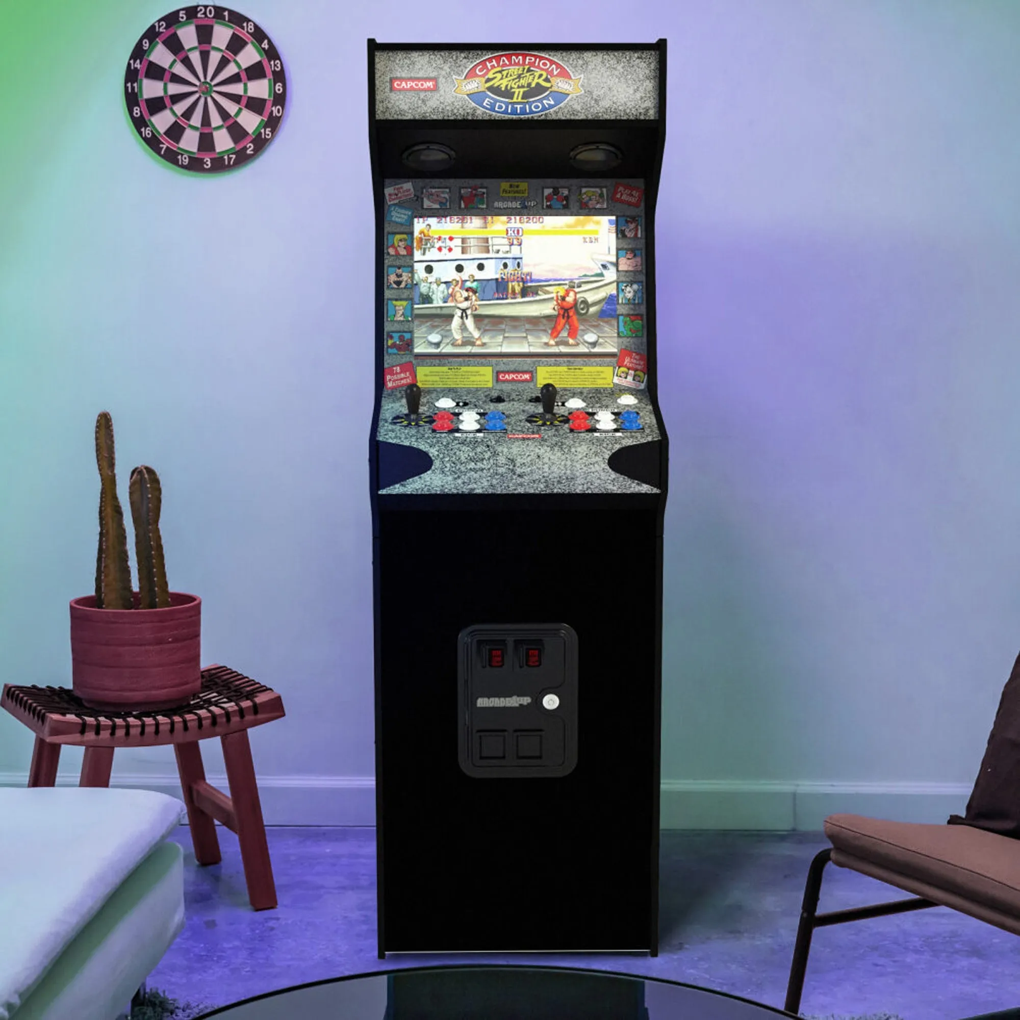 Deluxe Arcade1Up Street Fighter II Champion Edition 5ft Stand-Up Arcade Cabinet Machine