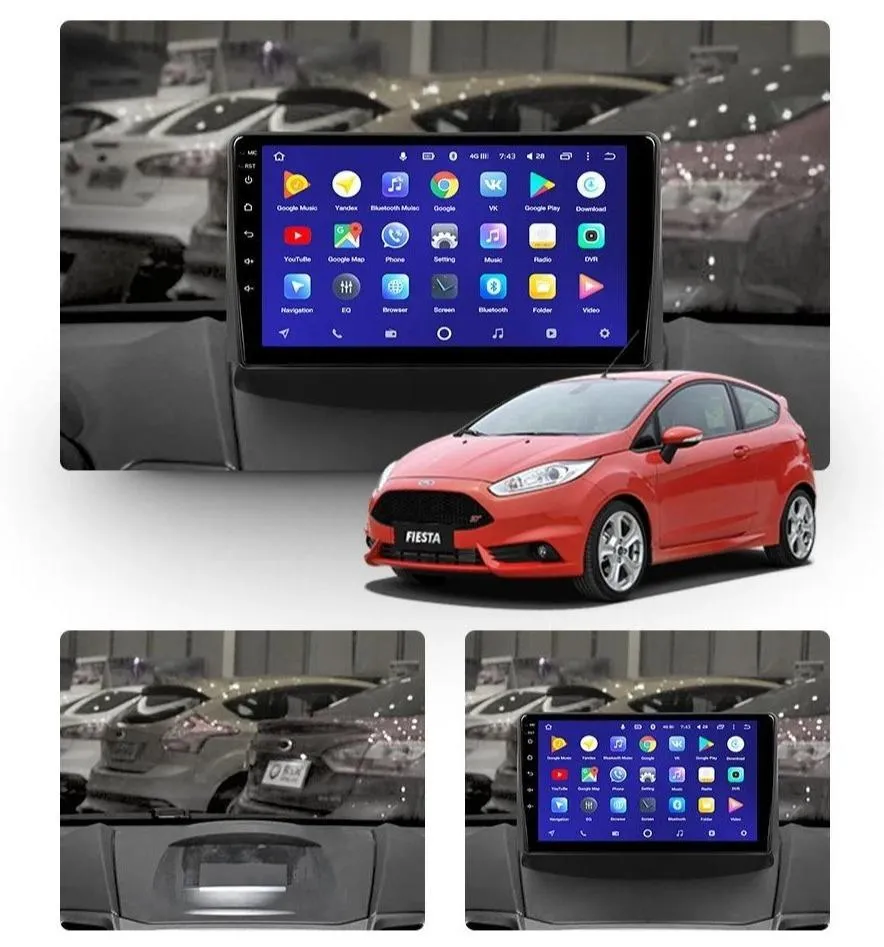 Car Dealz 10.2" Android 10.0 Ford Fiesta 6 Mk 6 2008-2013 w CAM In Dash Plus OEM Fascia