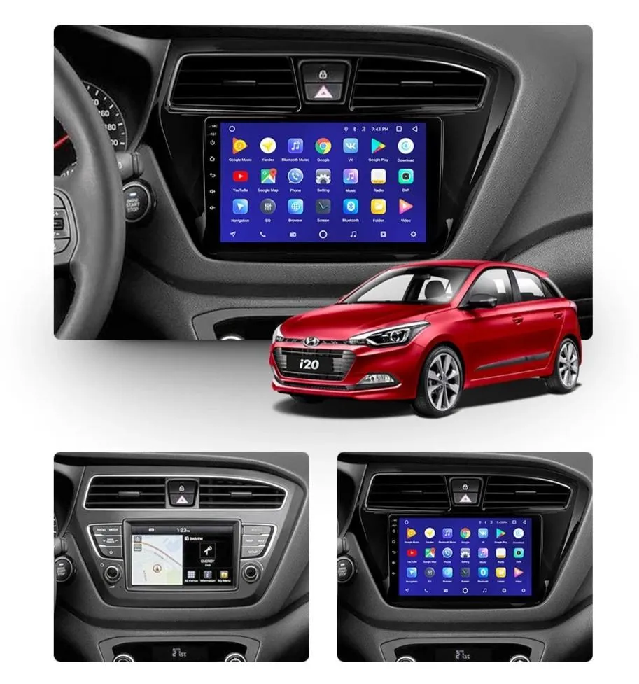 Car Dealz 10.2" Android 10.0 Hyundai I20 2 2014-2018 w CAM In Dash Plus OEM Fascia