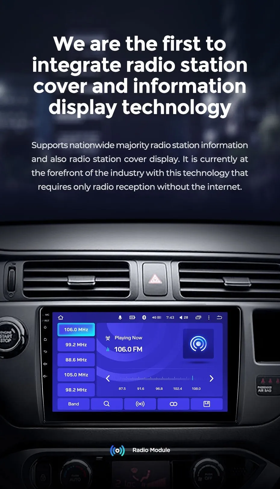 Car Dealz 7" Android 12.0 Universal VW Volkswagen Head Unit In Dash CarPlay Auto