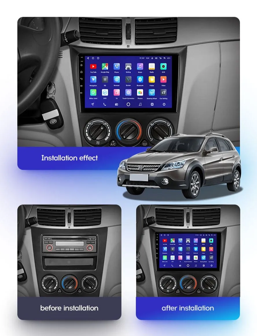 Car Dealz Premium Model 10.2" Android 10.0 For Dongfeng S30 H30 Cross 1 2011 - 2018 In Dash Plus OEM Fascia