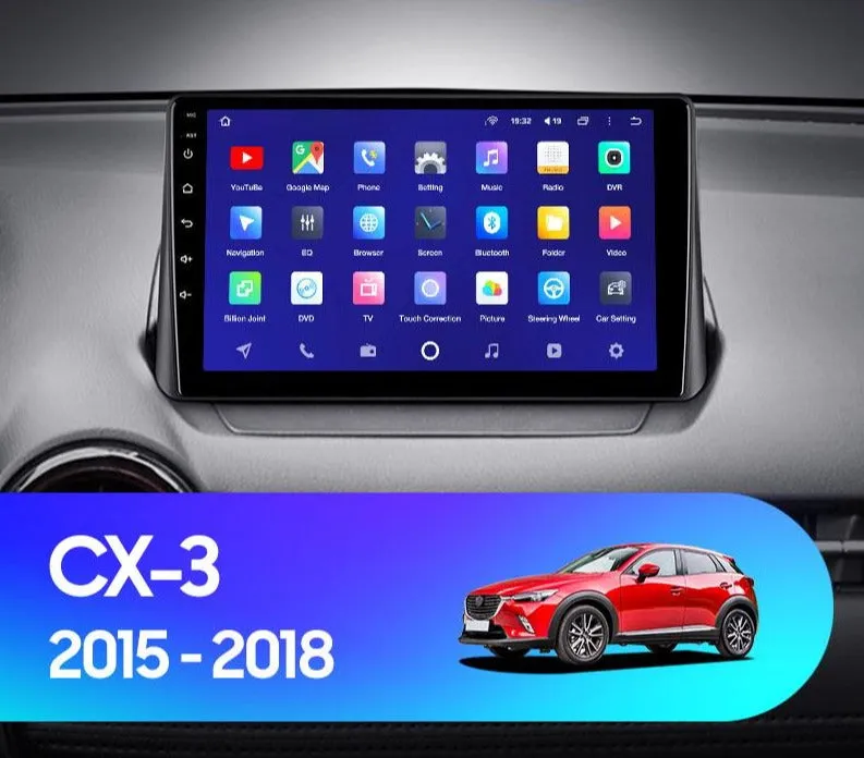 Car Dealz Premium Model 10.2" Android 10.0 For Mazda CX-3 DK 2015 - 2018 In Dash Plus OEM Fascia