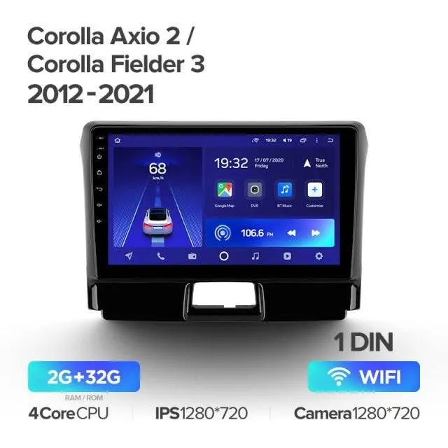 Car Dealz Premium Model 10.2" Android 10.0 For Toyota Corolla Axio 2 Fielder 3 E160 2012 - 2021 In Dash Plus OEM Fascia