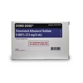 Demo Dose® Simulated Inhalation Medication - Albuterol Sulfate 0.083% - 2.5 mg/3 ml