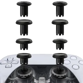 eXtremeRate ThumbsGear V3 Interchangeable Ergonomic Thumbsticks for PS5 Controller, Replacement Analog Thumb Sticks for PS4 Controller - 4 Height Adjustable Convex & Concave Grip Joysticks - Black - NNFPFM001