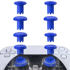 eXtremeRate ThumbsGear V3 Interchangeable Ergonomic Thumbsticks for PS5 Controller, Replacement Analog Thumb Sticks for PS4 Controller - 4 Height Adjustable Convex & Concave Grip Joysticks - Blue - NNFPFM006