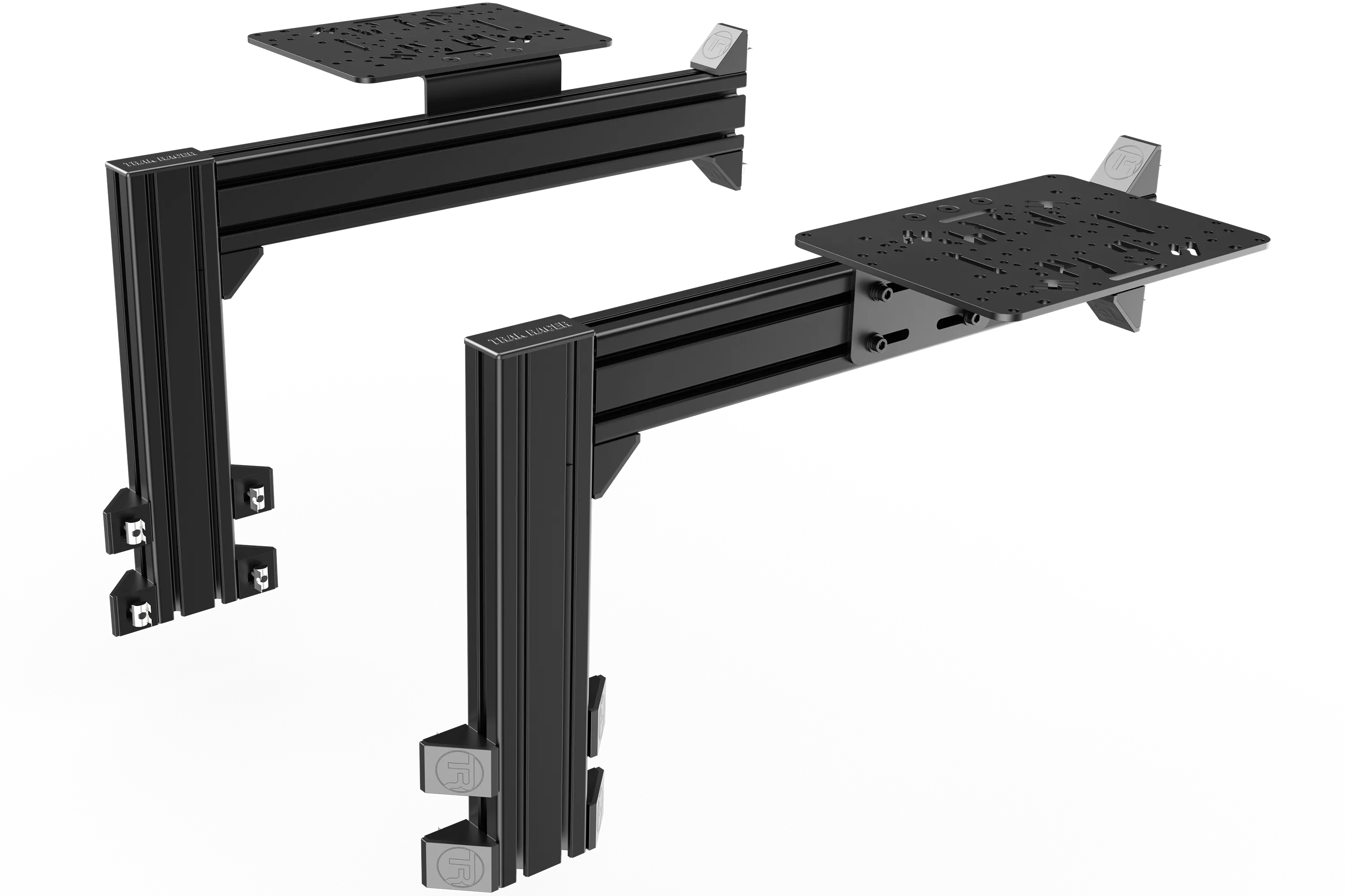 Flight Sim Control Mounts with 2 Side Supports for all Aluminum Cockpits