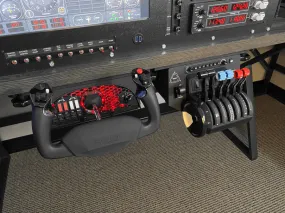 Flight Simulator Under Desk Mount for Yoke and Throttle Mount