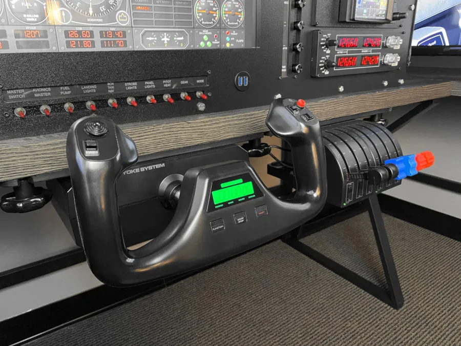 Flight Simulator Under Desk Mount for Yoke and Throttle Mount