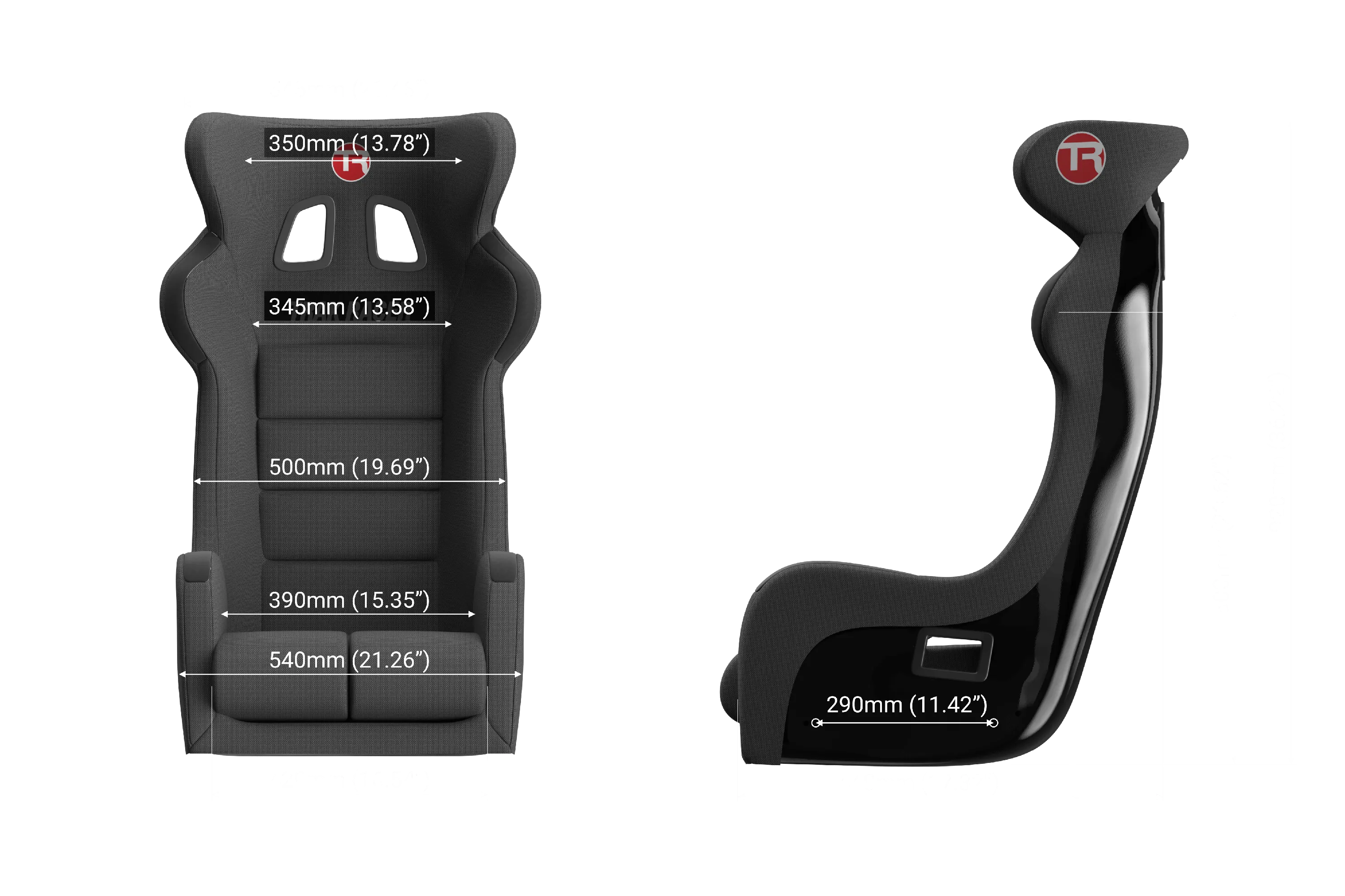 GT Style Fixed Fiberglass Seat