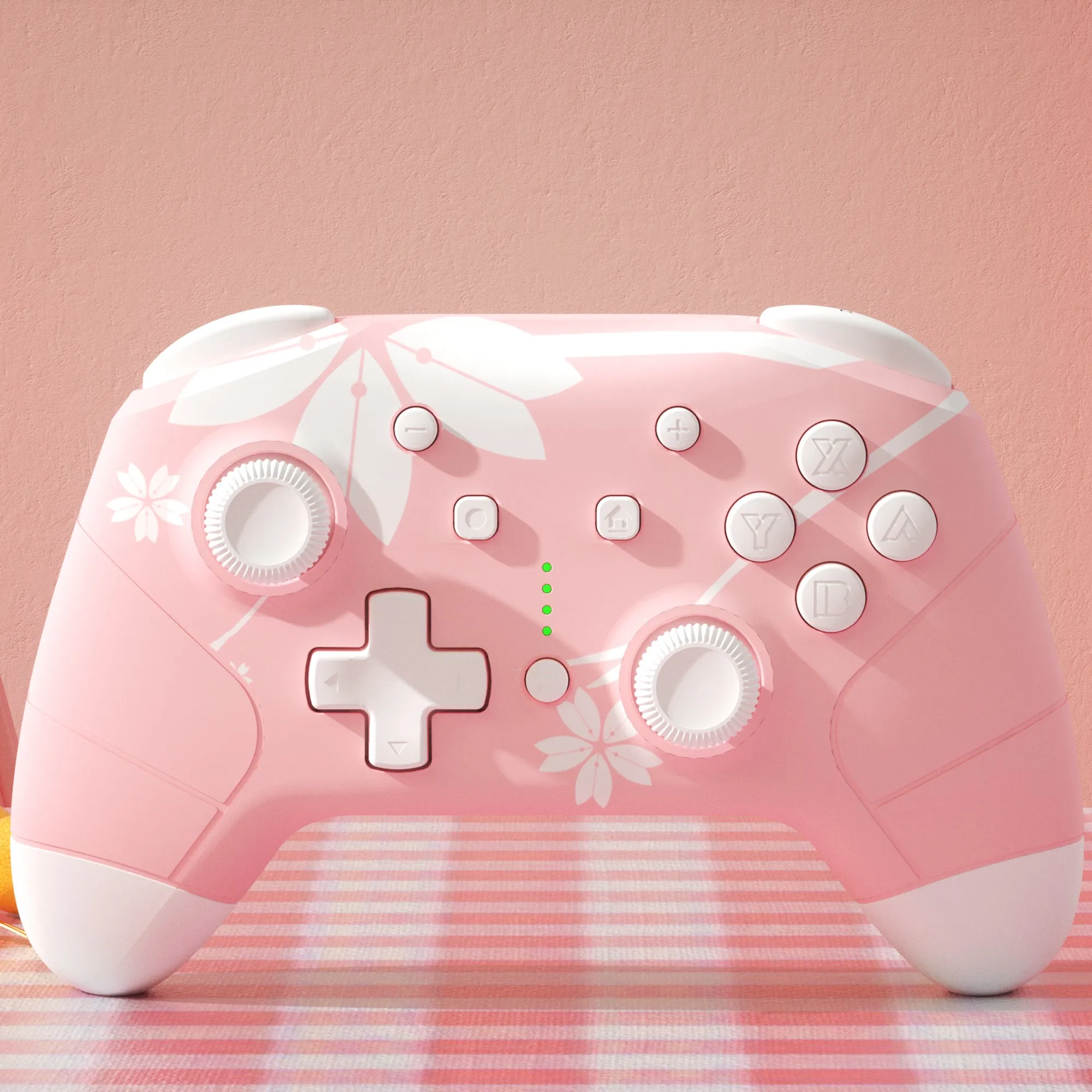 Mytrix Sakura Pink Cherry Wireless Switch Pro Controller for Nintendo Switch, the Newest Switch OLED, and Switch Lite