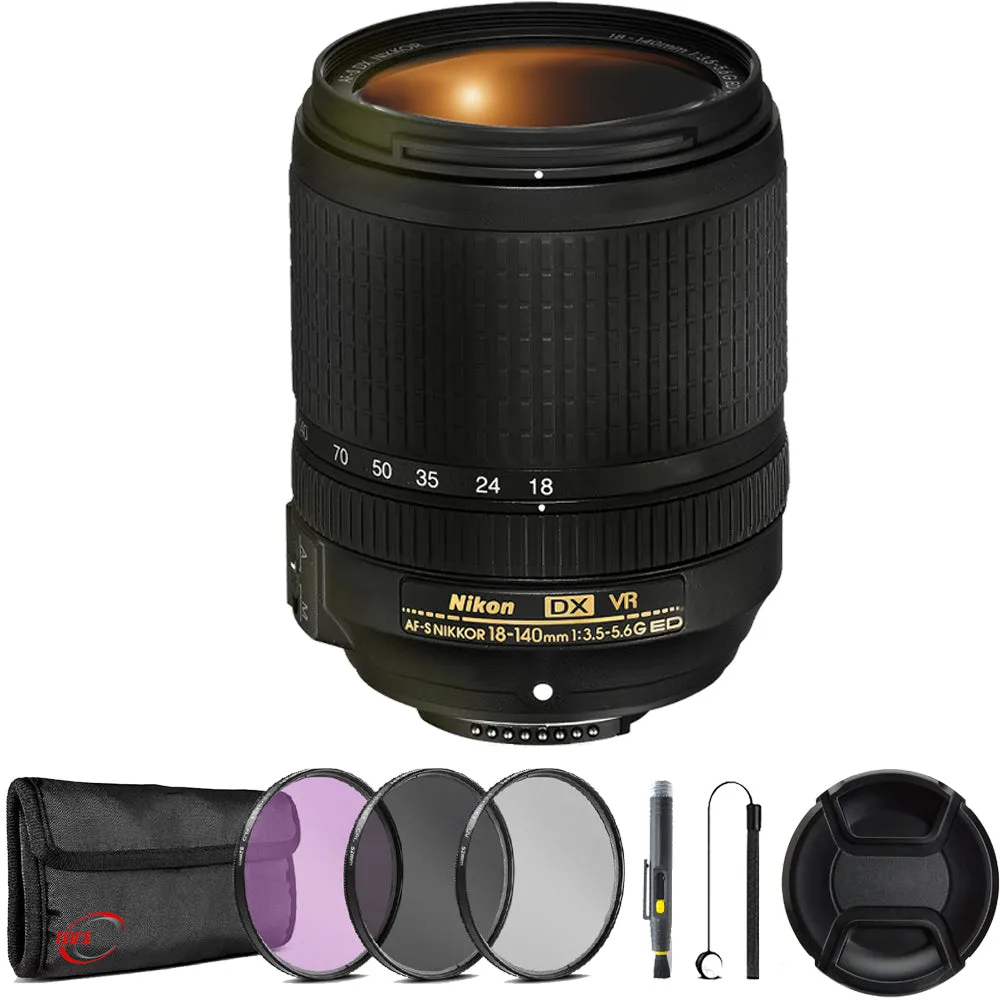 Nikon 18-140mm f/3.5-5.6G ED VR AF-S DX NIKKOR Zoom Lens   Deluxe Accessory Kit