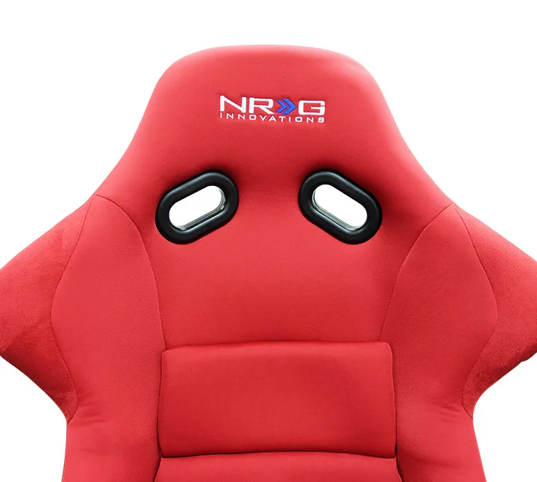 NRG Racing Seats (Large - Black/Red/Blue - Fiberglass Bucket - Fixed Back) FRP-300