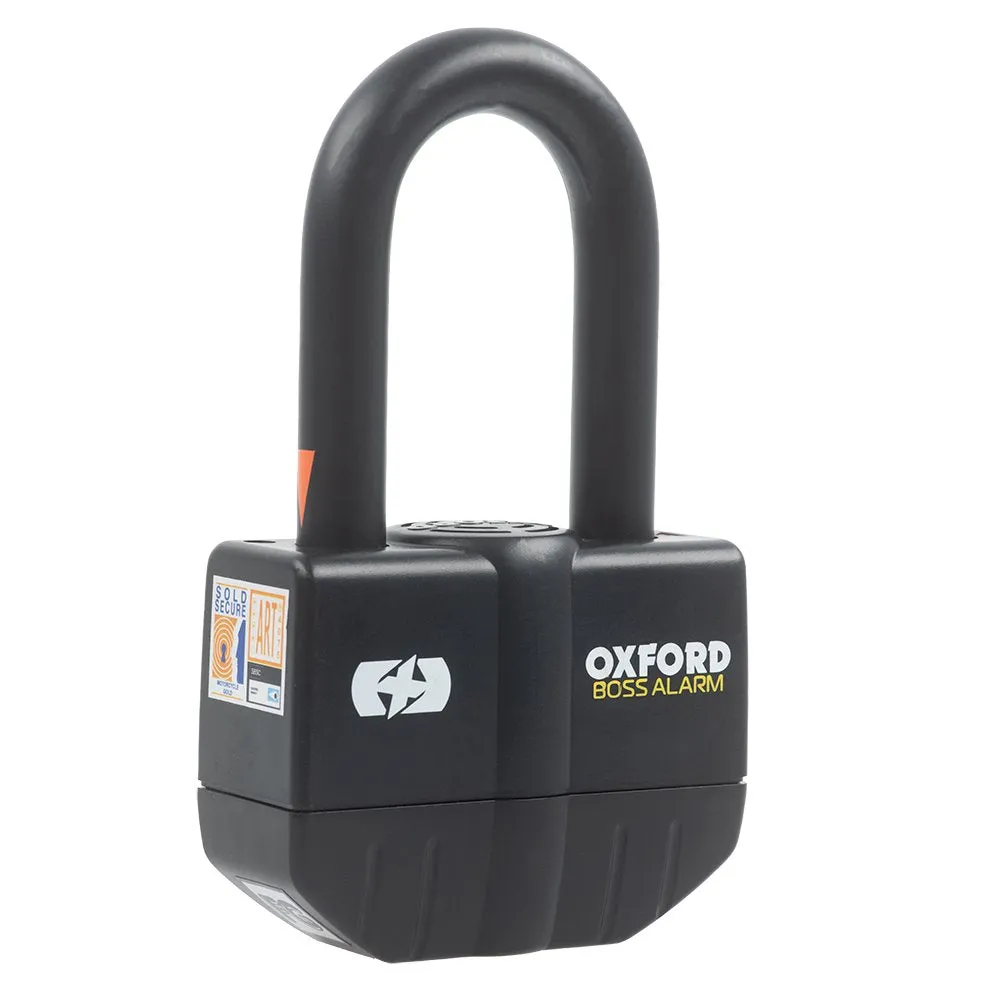 Oxford Boss Alarm 16mm Padlock Black