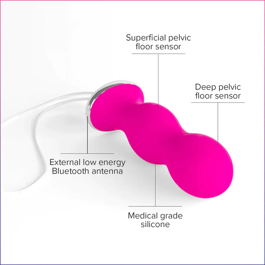 PERIFIT Kegel Pelvic Floor Exerciser & Tracker (App Controlled) - Pink