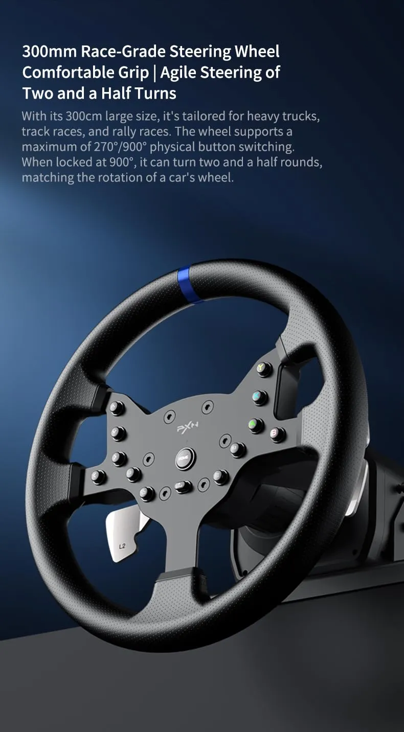 PXN Steering Wheel V99 Gaming with Force Feedback