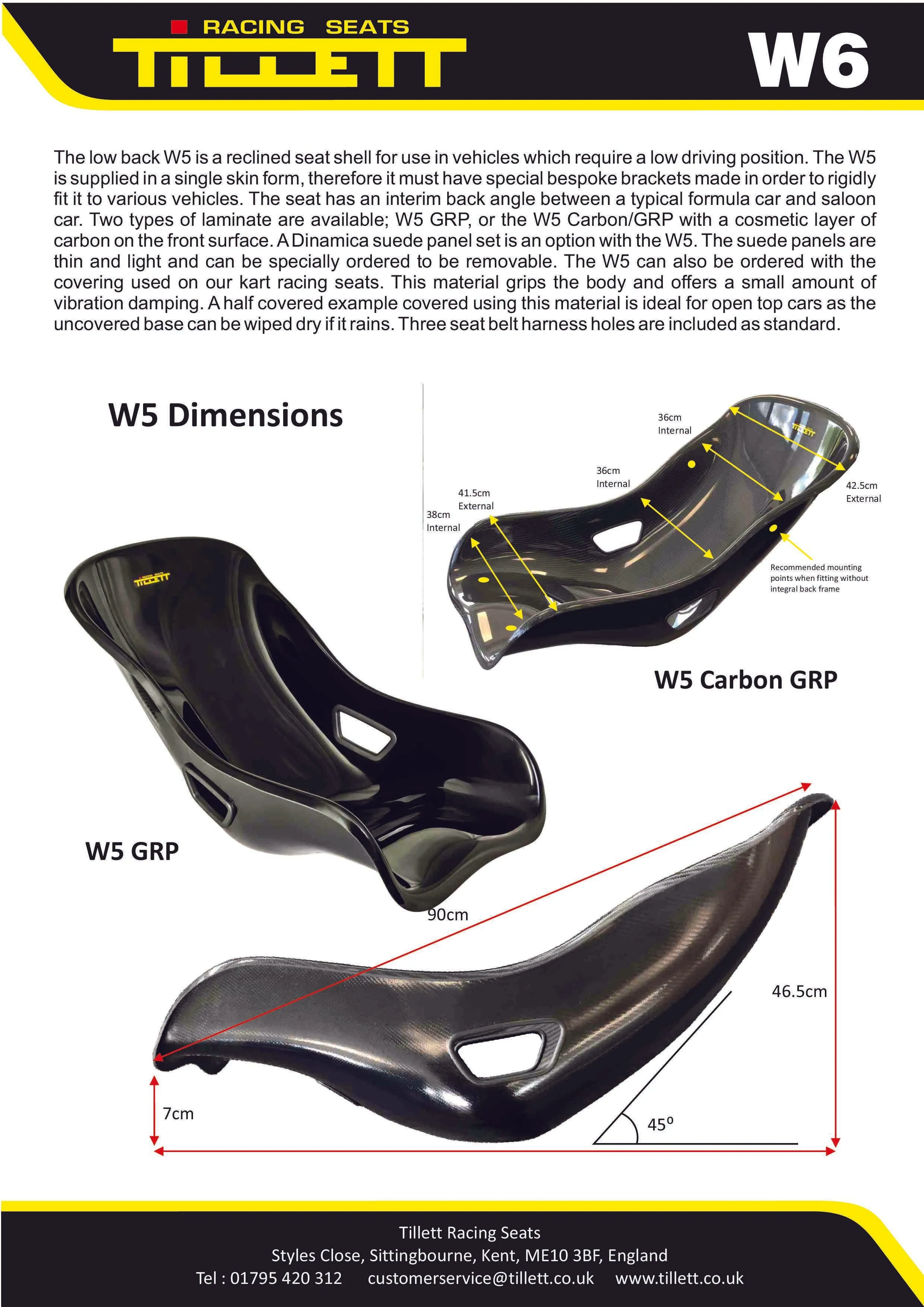 Tillett W5 Seats