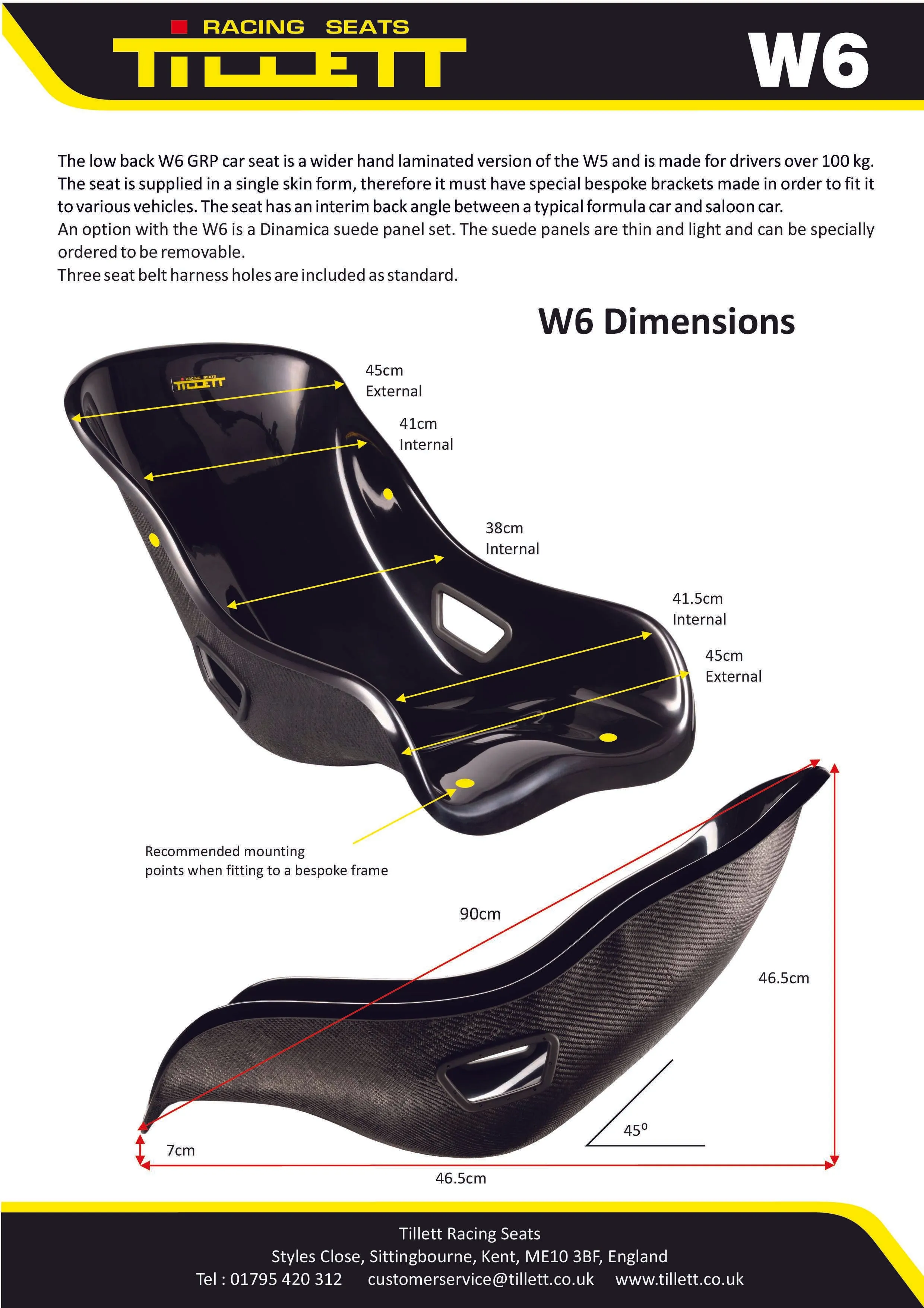 Tillett W6 Seats