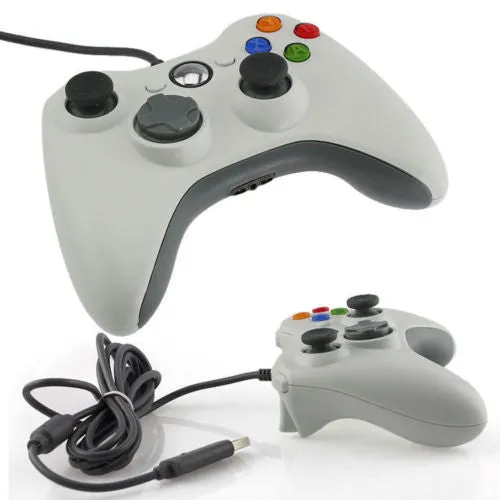 Wired Xbox 360 USB Game Pad Joysticks Controller For xBox 360 or PC Black