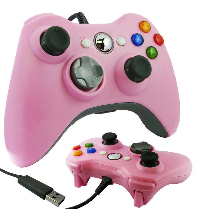 Wired Xbox 360 USB Game Pad Joysticks Controller For xBox 360 or PC Black