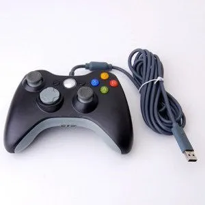 Wired Xbox 360 USB Game Pad Joysticks Controller For xBox 360 or PC Black