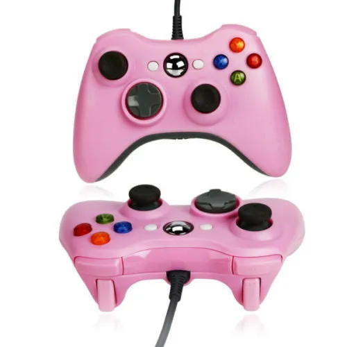 Wired Xbox 360 USB Game Pad Joysticks Controller For xBox 360 or PC Pink