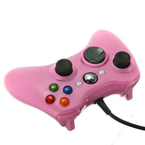 Wired Xbox 360 USB Game Pad Joysticks Controller For xBox 360 or PC Pink