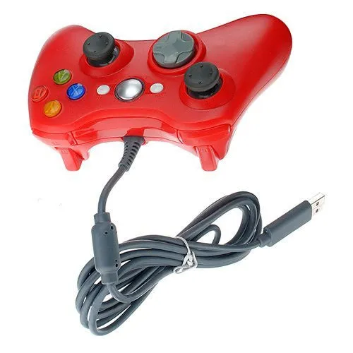 Wired Xbox 360 USB Game Pad Joysticks Controller For xBox 360 or PC Red