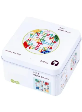 Wooden Brain IQ Training Puzzle in tin box Counting Toys for Kids Mathematics Math Diy Toys, Flight Chess